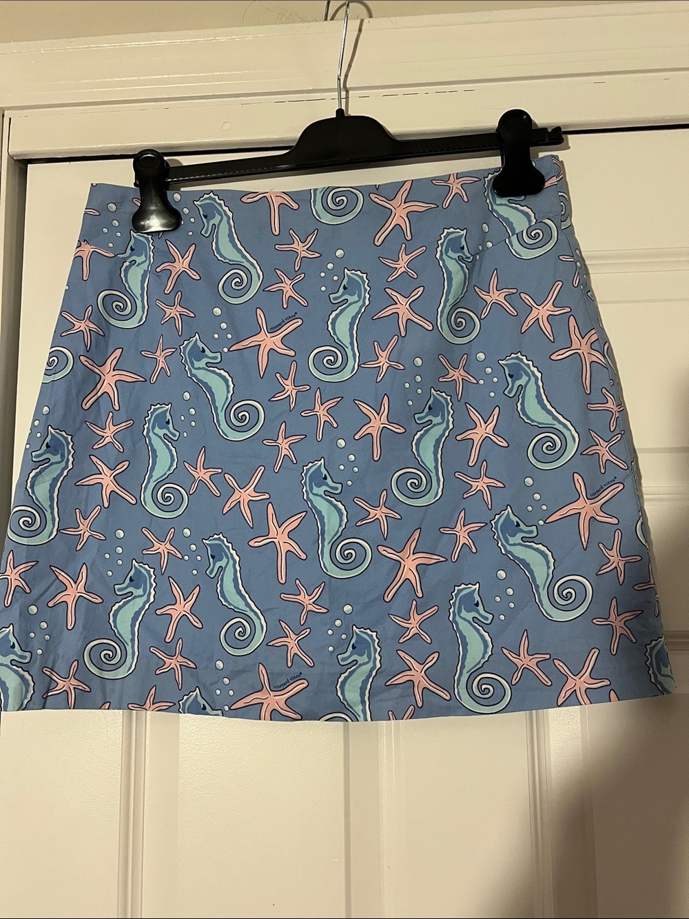 Vineyard Vines Blue Seahorse & Starfish Mini Skirt